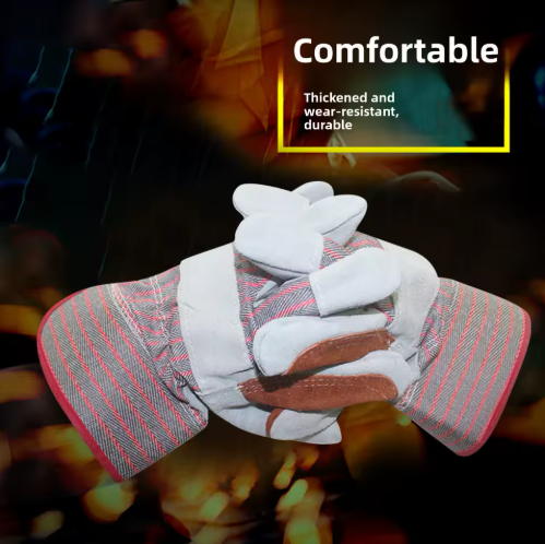 Insulated Goatskin Leather Winter Work Gloves